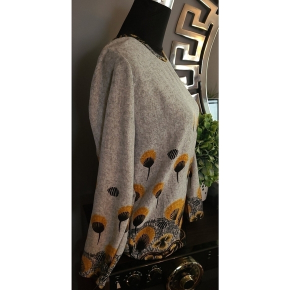 DOMANI Cotton Blend Floral Print Tunic Top Size Medium NWT - Picture 3 of 4